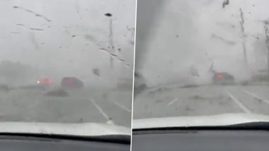 Tornado Flips Cars, Blows Everything Out of Its Path As It Touches Down in Florida’s North Palm Beach (Watch Video)