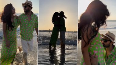 Drishyam 2 Actress Ishita Dutta Flaunts Her Baby Bump in This Beachside Photoshoot With Hubby Vatsal Sheth (Watch Video)