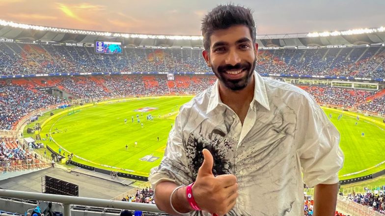 Jasprit Bumrah in Attendance at Narendra Modi Stadium to Support Mumbai Indians in GT vs MI IPL 2023 Match (See Pic)