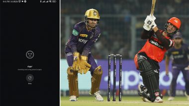 ‘JioCinema Down’ Users Complain About Error While Watching KKR vs SRH IPL 2023 Live Streaming Online