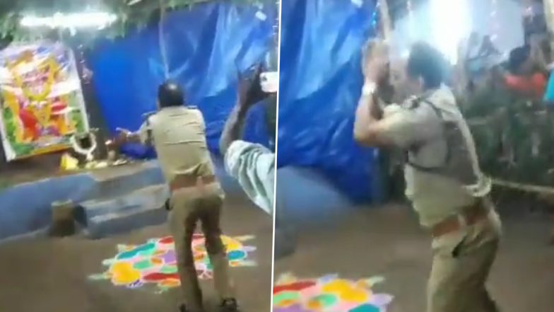 Kerala: Santhanpara Sub Inspector Does 'Drunken Dance' in Police Uniform During Idukki Temple Festival, Suspended After Video Goes Viral