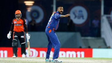 Krunal Pandya Bags Player of the Match Award for Performance With Both Bat and Ball During LSG v SRH IPL 2023 Match