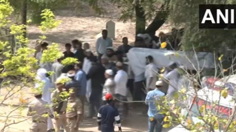 Asad Ahmad Funeral: Body of Atique Ahmed's Son Brought to Prayagraj Graveyard
