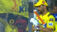 &lsquo;Sound On&rsquo; MS Dhoni Greeted With Loud Cheers From Chepauk Crowd As He Walks Out to Bat During CSK vs RR IPL 2023 Match (Watch Video)