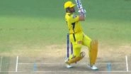 MS Dhoni Hits Back-to-Back Sixes in CSK vs PBKS IPL 2023 Match, Chepauk Crowd Goes Berserk! (Watch Video)