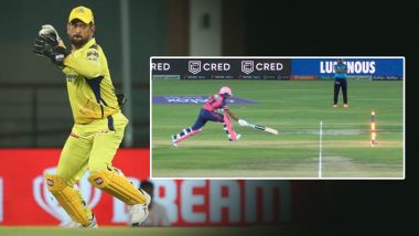 MS Dhoni Hits 'Bullseye' As He Runs Out Dhruv Jurel With Direct Hit During RR vs CSK IPL 2023 Match