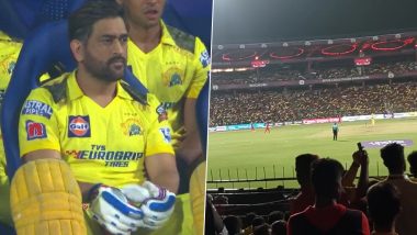 'We Want Dhoni' Chants Echo Throughout M Chinnaswamy Stadium As Fans Show Love for MS Dhoni During RCB vs CSK IPL 2023 Match (Watch Video)