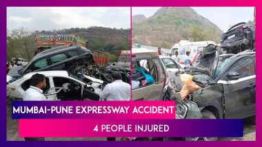 Mumbai-Pune Expressway Accident: Four People Injured As Seven Vehicles Pile-Up After Collision With Truck