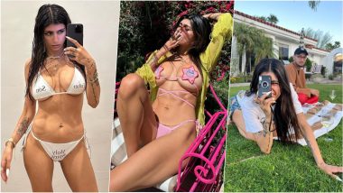 Mia Khalifa Hot Photos and Videos: OnlyFans Star Looks Super Hot Smoking Outdoors!