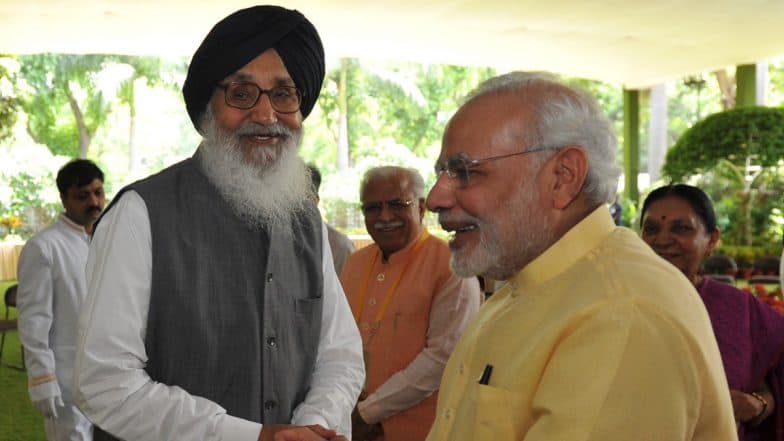 Parkash Singh Badal Dies: PM Narendra Modi Condoles Death of Former Punjab CM, Calls Him Colossal Figure of Indian Politics