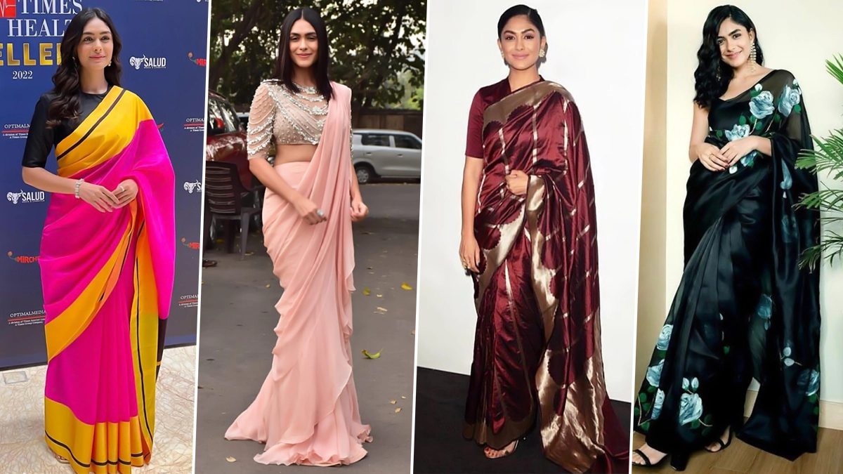 Fashion News 6 Amazing Sarees From Mrunal Thakur's Wardrobe! 👗 LatestLY