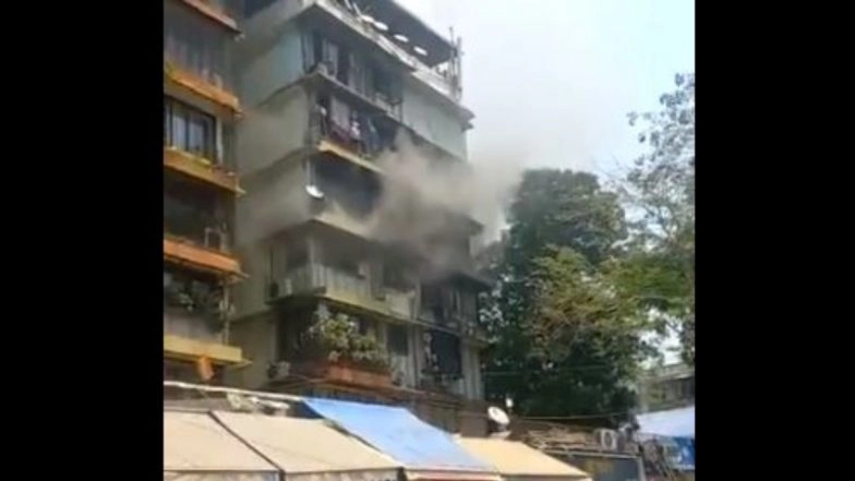 Mumbai Fire: Blaze Erupts in 5-Storey Building in Mulund, Five Fire Tenders at Spot (Watch Video)