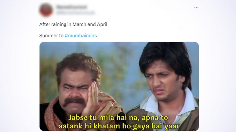 Mumbai Rains: Funny Memes, Hilarious Jokes 'Shower' on Twitter After Unseasonal 'April' Rainfall Surprises Mumbaikars Once Again