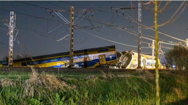 Netherlands Train Derailment: One Killed, 30 Injured After Train Hits Construction Equipment on Tracks (Watch Video)