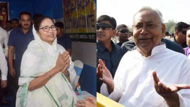 Bihar CM Nitish Kumar to Meet West Bengal Counterpart Mamata Banerjee in Kolkata Today