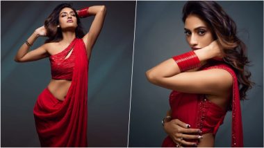 Nusrat Jahan in a Sexy Red Saree Is the HOTTEST Thing You Will See Today! Check Out Bengali Beauty's Stunning Pics