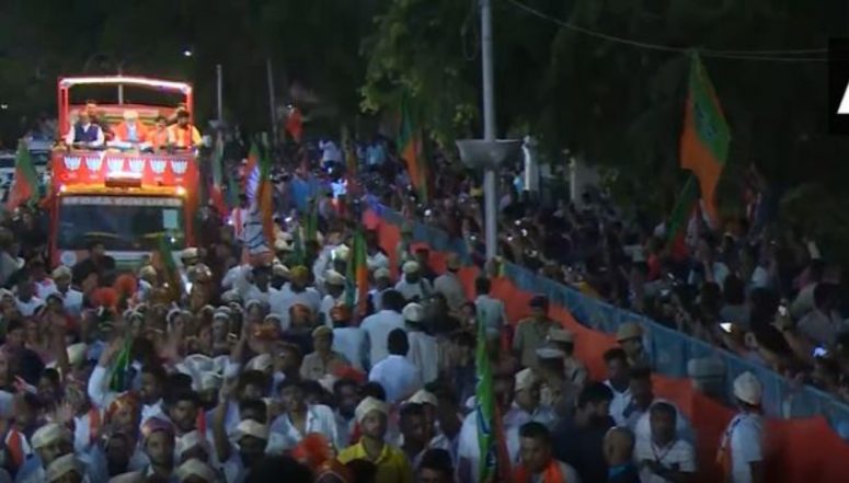 Karnataka Assembly Election 2023: PM Narendra Modi Holds Roadshow in Mysuru (Watch Video) - Vimarsana News