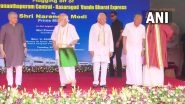 PM Narendra Modi Flags Off Kerala's First Vande Bharat Express From Thiruvananthapuram (Watch Video)