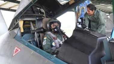 President Droupadi Murmu Flies Historic Sortie in Sukhoi 30 MKI Fighter Aircraft at Tezpur Air Force Station in Assam (Watch Video)