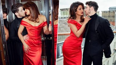 Nick Jonas Almost Kisses Priyanka Chopra As They Pose Together for Camera During Citadel Global Premiere (View Pics)