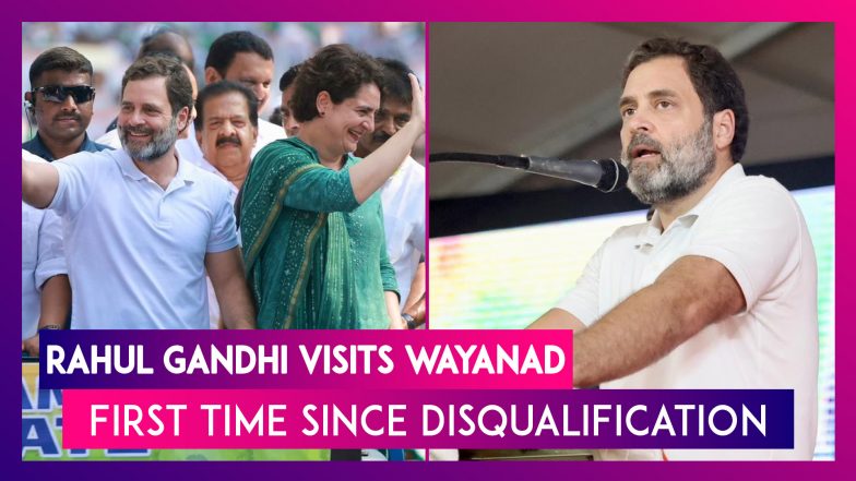 Rahul Gandhi Visits Wayanad For First Time Since Disqualification, Says ...