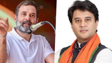 'You Are Now Reduced to a Troll': Jyotiraditya Scindia Takes Swipe at Rahul Gandhi, Asks Him To Answer Three Questions After Congress Leader Alleges Links Between Adani and 'Congress' Turncoats