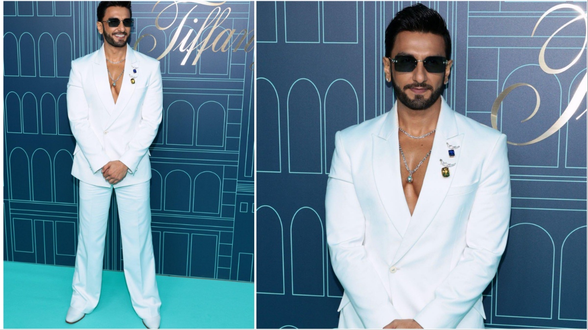 Ranveer Singh takes over New York in classic white suit and dazzling  jewellery. Uff, say fans - India Today