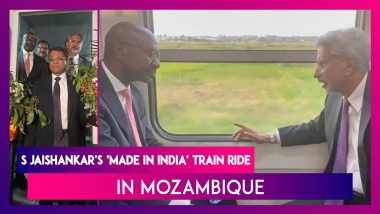 External Affairs Minister S Jaishankar Takes Ride In ‘Made In India’ Train In Maputo During Mozambique Visit