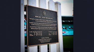 Sydney Cricket Ground Unveils Gates Named After Brian Lara, Sachin Tendulkar to Mark Master Blaster's 50th Birthday