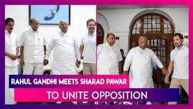 Rahul Gandhi & Mallikarjun Kharge Meet Sharad Pawar To Unite Opposition; Congress Leader Says ‘We Are United’