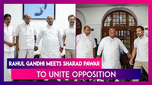 Rahul Gandhi & Mallikarjun Kharge Meet Sharad Pawar To Unite Opposition; Congress Leader Says &lsquo;We Are United&rsquo;
