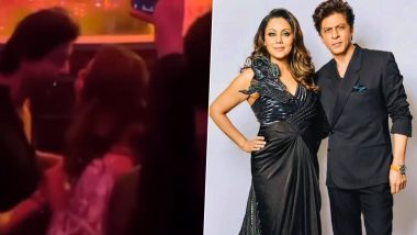 Shah Rukh Khan and Gauri Khan's Candid Conversation From NMACC Gala Night Captured on Cam (Watch Video)