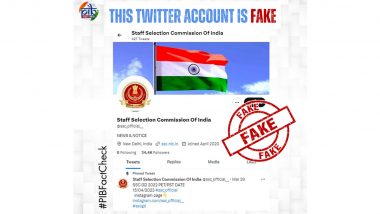 'Ssc_official__' Is the Official Twitter Account of Staff Selection Commission? Government Debunks Fake Account Going Viral on Social Media