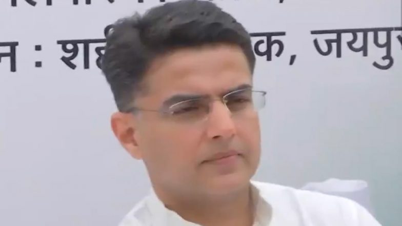 Sachin Pilot Begins Fast at Jaipur's Shaheed Samark Seeking Action Against 'Corruption' During Previous BJP Government in Rajasthan (Watch Video)