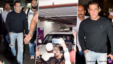 Salman Khan Gets Mobbed at Mumbai Airport; Fans Scream ‘Bhai’ To Click Selfies With Kisi Ka Bhai Kisi Ki Jaan Star (Watch Video)