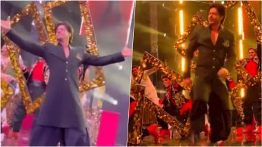 ‘Ambani Ke Ghar Party Rakhoge Toh Pathaan Toh Aayega Hi’! Shah Rukh Khan Brings the House Down in Rare Public Performance on Day 2 of NMACC (View Pics & Videos)