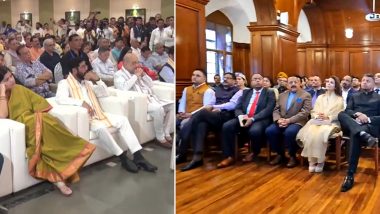 Mann Ki Baat 100th Episode Today: Amit Shah, Eknath Shinde, JP Nadda and Others Listen to PM Narendra Modi's Monthly Radio Programme (See Pics and Videos)