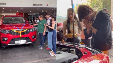 Shalin Bhanot Buys His Dream Red Car; Bigg Boss 16 Hunk Can't Keep Calm With His New Purchase (Watch Video)