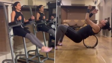 Sushmita Sen Gives Fitness Goals As She Works Out With Daughter Alisah and Ex Rohman Shawl; Actress Thanks Them for Helping Her ‘Get Back in the Zone’ (Watch Videos)