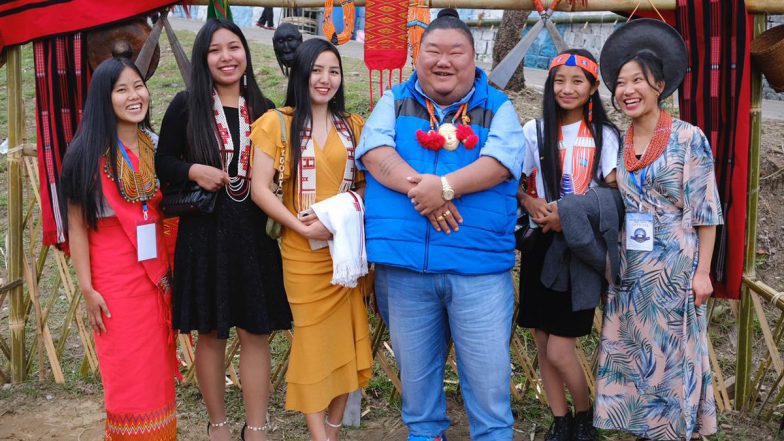 Nagaland Minister Temjen Imna Along's 'Sakht Launda' Post Leaves Netizens in Splits As He Smiles for Camera With Young Women