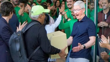 1984 Macintosh Computer Leaves Apple CEO Tim Cook Elated! Viral Video Captures His Priceless Reaction at Apple Mumbai Store Opening