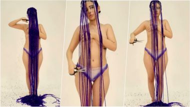 Urfi Javed XXX-Plicit Topless Video Shows Influencer Chop Her Beaded 'Hair' in a Super Crazy Reel Inspired by Kimhekim