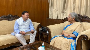 Uttarakhand CM Pushkar Singh Dhami Meets FM Nirmala Sitharaman; Seeks Financial Assistance for Saung Dam Drinking Water Project