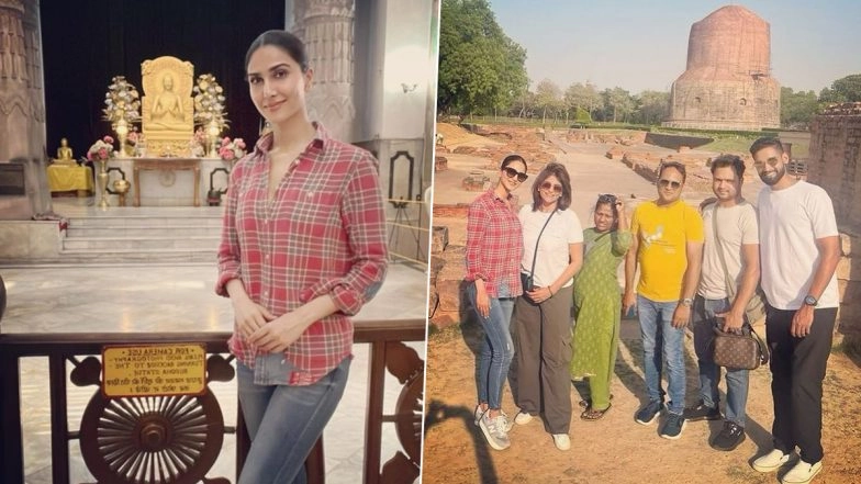 Mandala Murders Actress Vaani Kapoor Visits Sarnath Temple in Varanasi (View Pics)