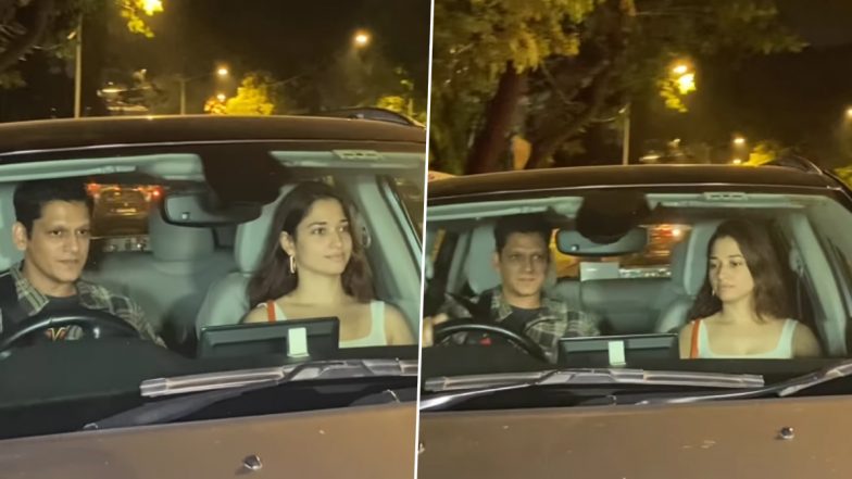 Rumoured Lovebirds Vijay Varma and Tamannaah Bhatia Papped Post Dinner Date (Watch Video)