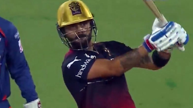 'Smoked' Virat Kohli Flicks Mark Wood Out of the Ground During RCB vs LSG IPL 2023 Match (Watch Video)