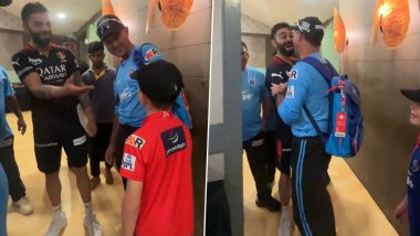 ‘Jab Ricky Met Kohli’ Delhi Capitals Head Coach Ricky Ponting, His Son Catch Up With Virat Kohli Ahead of RCB vs DC IPL 2023 Match (Watch Video)