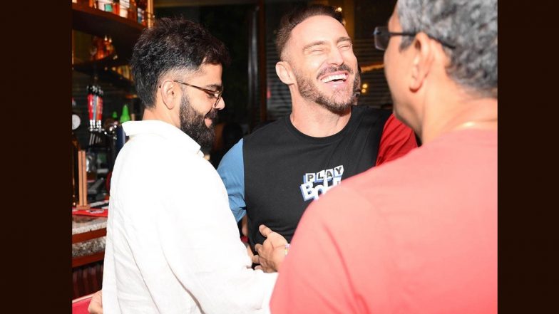 'Partner on the Crease, Partner in Cringy Jokes' Virat Kohli Shares Picture With Faf du Plessis As Duo Enjoy Light-Hearted Moment