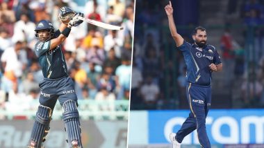 Mohammed Shami Completes 100 IPL Matches, Wriddhiman Saha Makes His 150th Appearance in Indian Premier League During GT vs MI Clash