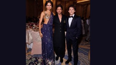 Shah Rukh Khan, Zendaya, Tom Holland Make for a Terrific Trio in This Lovely Pic From NMACC Gala!